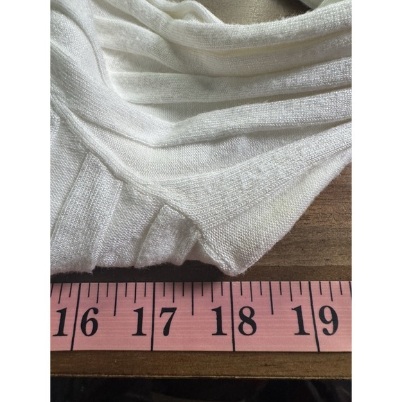 Y2K INC Womens Medium Babydoll Sweater V-Neck Faux Wrap Cottagecore Preppy Retro - Picture 9 of 10